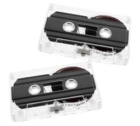 2pcs Blank Cassette Tape 90 Minute Black Plastic Recordable Tape