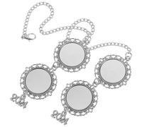 2pcs Blank DIY Brooch Pendant Zinc Alloy Silver | Heat Transfer Accessory, Clothing and Bag Use, Eye Catching Display, Crafted for Graduates and Makers