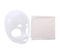 2pcs Blank Furry Fursuit Head Mask with Cloth Base White Plastic | Masquerade and Convention Use, Comfortable Fit, Easy to Paint, Secure Wear, Easy to Modify