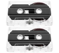 2pcs Blank Recordable Audio Cassette Tape 90 Minute Black Plastic
