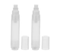 2pcs Blank Refillable Paint Pens Plastic Flat Tip 10mm for Craft | Tube, Replaceable Parts, Choose Your Ink, for Classroom Art, Technical Drawing, Sign Boards