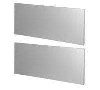 2pcs Blank Stainless Steel Office Door Name Plate 11 X 4.72 | Silver Brushed Finish, Rounded Edges, Reusable Repositioning, Hallway Signage, Hotel, Clinic and Business Use