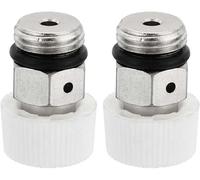 2Pcs Bleeding Air Vent, Male Thread Radiator, Manual Radiator Air Vent Bleed Plug Valve Kit, Air Vent Plugs Radiator Copper Exhaust Valve 1/2 1/8" 3/4" 3/8" (3/8")