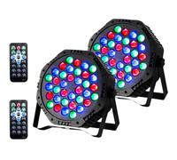 2PCS Blendra Disco Lights, 36 RGB LED Stage Lights, 7CH Party Lights with Remote,7 Modes DJ Light for Bars,Show,Club