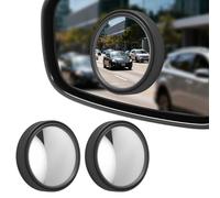 2PCs Blind Spot Mirrors For Cars,360° Rotate Sway Convex Blindspot Mirror,Hd Glass Rearview Blindspot Mirror,Round Parking Wide Angle Mirrors,Adjustable Wingmirror for Car SUV Trucks Traffic Safety