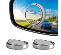 2PCS Blind Spot Mirrors For Cars,Blindspot Mirrors for car, 360° Rotatable Adjustable Round Wide Angle Wing Mirror, Waterproof HD Glass Blind Spot Mirror, Universal for most Vehicles Traffic Safety