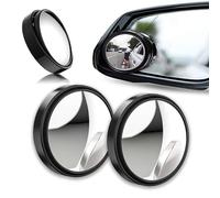 2pcs Blind Spot Mirrors for Cars Round 360° Rotatable Waterproof Convex Rear View Safety HD convex glass design Mirror Wing Mirror Rearview BlindSpot Mirrors for Universal Cars