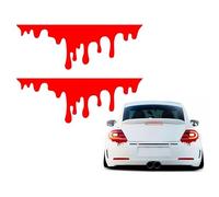 2Pcs Blood Dripping Car Sticker,Red Blood Stickers for Car Funny Halloween Theme Bleeding Decals for Car Self-Adhesive Stickers for Car Headlamp Window Headlamp Taillight Car Decal Decoration