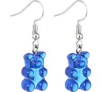 2Pcs Blue Bear Earrings, Acrylic, Jewellery