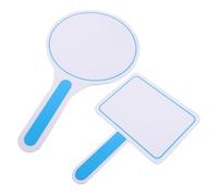 2pcs Blue Foam Dry Erase Voting Paddle Handheld Scoreboard with Handle | Reusable Writing Surface, Portable Paddle Design, for Audience Viewing, Judge Scoring, Outdoor Competitions
