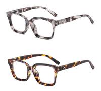 2Pcs Blue Light Glasses Womens, Blue Light Blocking Glasses, Clear Lens Anti Glare Glasses, for Women Men Computer Screen Filter Anti Headache Eyestrain Glare UV, Dry Eyes, Headaches & Blurry Vision