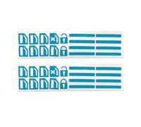 2PCS Blue Luminous Car Window Switch Stickers - Fluorescent Car Button Decals for Interior Function Keys, Night Glow Stickers for Auto Decoration, Enhanced Visibility and Stylish Car Interior Upgrade