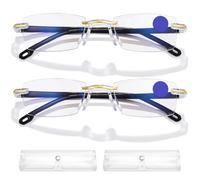 2PCS Blue Screen Glasses, HD Anti Glare Glasses with UV Protection for Computer Eye Strain, Lightweight Pc Frame for Men & Women..