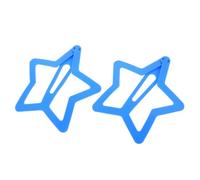 2pcs Blue Star Hair Clip Jumbo Giant Widened Teeth Design PE Material | Strong Grip Pressure Distribution, Prevents Slipping, Comfortable All-day Wear, Matte Finish for Celebrations and Everyday