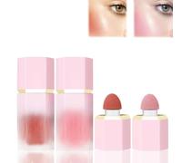2PCS Blush Stick Liquid Blusher for Cheeks, Soft Lightweight Milk Jelly Blush, Buildable Cream Blush, Natural Tint Blushers for Cheeks Make Up, Blendable Smudge-Proof Makeup & Easy to Apply (#04#06)