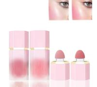 2PCS Blush Stick Liquid Blusher for Cheeks, Soft Lightweight Milk Jelly Blush, Buildable Cream Blush, Natural Tint Blushers for Cheeks Make Up, Blendable Smudge-Proof Makeup & Easy to Apply (#01#04)