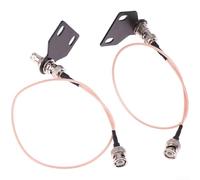 2PCS BNC Antenna Extension Interface for Wireless Microphone Receiver with RG316 Silver-Plated Cable, Lightweight Flexible Moisture and Heat Resistant Design, Excellent Shielding(B)