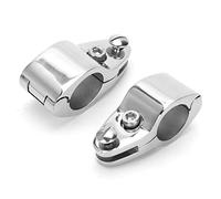 2pcs Boat Bimini top hinged jaw Slide, Stainless Steel Boat Marine Hinged Upper Jaw Slide Deck Hinge Mount Fitting(20mm/0.79in 22mm/0.87in 25mm/0.98in 30mm/1.18in 32mm/1.26in)