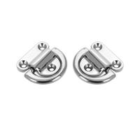 2pcs Boat D Ring Tie down Anchor 8mm Stainless Steel Surface Mount | Heavy Duty Deck Mounting, Secure Tie-down Point, Adjustable Fitting, Silver Finish for Yachts and Voyages