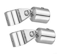 2PCS Boat for BIMINI Top Fitting Hinged Jaw Slide Marine Rail Mount Hardware, 316 Stainless Steel Sliding Cap 2 Jaw Slides & Sleeve(22mm)