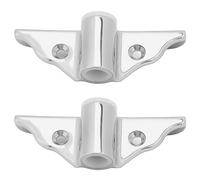2Pcs Boat Rowlock Socket 1/2in Hole 316 Cast Stainless Steel Mirror Polish Finish Edge Mount for Marine Use