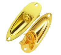 2pcs Boat Style 1/4" Loaded Guitar Pickup Output Jack Plug Socket plate and Screws ferrule for Fender Strat Stratocater Electric Guitar (Gold)