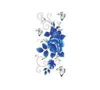 2pcs Body Art Tattoo Fake Temporary Tattoos Stickers Rose Peony Flowers Arm Shoulder Tattoo Waterproof Women(002)