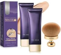 2Pcs Body Perfector Cream and Brush,Body Coverage Perfector,Body,Tattoo Full Concealer for Blemish Waterproof Sweat-Proof Last for Days