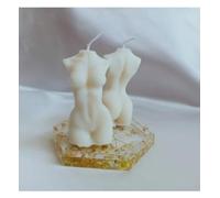 2PCS Body Shaped Candles - Body Soy Candle Female Body Shaped Candle Woman Torso Candle Home Decoration for Bedroom Bathroom Aesthetic Decoration (White-White)