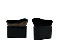 2PCS Body Tanning Brush Siren Makeup Brush ，Large Kabuki Foundation Body Makeup Brush for Fake Tan Face,Body & Leg Makeup(Matte Black)