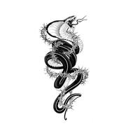 2pcs Body Tattoo Sticker God Monster Jesus ,Wolf , Lion Tattoo Sticker Waterproof Arm Legs Back For Men Women Couple(005)
