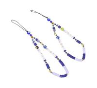 2pcs Bohemian Mobile Phone Chain Decor Accessory with Anti-lost Beads