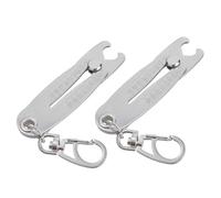 2Pcs Bolts Size Finder Keychains for Fast Accurate Measurement Thread Size Checker Keychains Nut and Bolts Thread Gauge Bolt Measuring Keyring