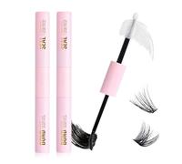 2Pcs Bond and Seal Lash Glue, Lash Glue, Waterproof Cluster Eyelash Glue for Diy Individual Eyelash Extension, Super Strong Hold Cluster Lash Adhesive & Latex Free for Sensitive Eyes