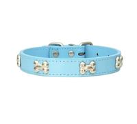 2pcs Bone Leather Durable Pet Dog Collars Puppy Pug Collars for Small Large Dog Chihuahua Cat Accessories Pet Collar for Small Dogs