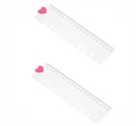 2pcs Bookmark Ruler, A5 Plastic Binder Divider Snap-in Bookmark for Journal Magazine Notebook