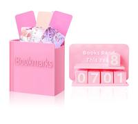 2PCS Books Read This Year Tracker, 3D Printed Book Shaped Bookmark Holder and Challenge Reading Tracker, Book Lover Gift Bookish Accessory for Readers, Teachers, Writers, and Library Lovers