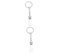 2pcs Bottle Keychain Bracelet Essential Oil Roller Keychain Key Holder for Car Vials Keychain for Backpacks Token Key Vial Harmonica Keychain Perfume Travel Refillable