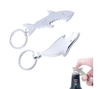 2Pcs Bottle Opener Keyring Shark Shaped Soda Beer Bottle Opener Keychain Beverage Bottle Opener Key Ring Beer Bottle Opener bar Tool Novelty Camping Accessories