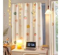 2pcs Bottom Bunk Bed Curtains Mid-Sleeper Tent Canopy Nets Blackout Bed Canopy Dustproof Bed Frame Draperies Moveable College Dormitory Privacy Draperies for Single Bunk Bed Bottom (Flowers)