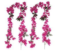 2PCS Bougainvillea Artificial Flowers 5.9ft, Dense Realistic Artificial Flower Garlands for Wedding Arch Table Garden Wall Decor