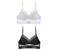 2PCS Bounce Flex Low Back Bra Low Back Wireless Lifting Lace Bra Low Back Wireless Lifting Lace Bra
