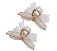2pcs Bow Hair Claw Clips Zinc Alloy Mesh Shark Claw