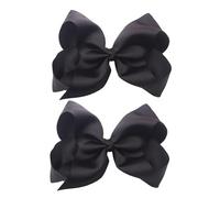 2Pcs Bow Hair Clip,Hair Bows for Women,Big Bow Hairpin Ribbon Hair B/ow Clips Hair Pins Ponytail Holder Large B/ow Hair Barrette for Women,Hair Accessories for Girl Christmas Birthday Gifts,Black