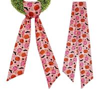 2Pcs Boxwood Wreath Sashes, Perfect Fall, Halloween, Christmas, Thanksgiving Decor, Wreath Satin Sash for Embroidery Monogram, Water Proof, No Fading, No Fear of Sun, Rain, Wind, Designed for Outdoor