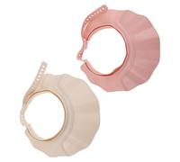 2pcs Boy Girl Bath Visor Shield Adjustable Waterproof Hair Wash Hat | PP and Tpe Build, Integrated Cushion Design, Soft Silicone Body, Bathroom Hair Washing and Travel
