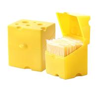 2Pcs BPA Free Sliced Cheese Container for Fridge, Cold Resistant Storage Box with Flip Lid, Cheese Slice Holder Keeps Fresh, Kitchen Organiser