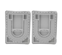 2Pcs Bracelet Bead Mat Grey Flocked Bracelet Beading Board for DIY Bracelet Necklace Beading Jewelry Making