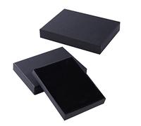 2PCS Bracelet Gift Boxes, 7 * 9 * 1.5cm Small Gift Box, Necklaces Ring Gift Boxes, Black Kraft Jewellery Gift Boxes Organizer for Anniversaries, Christmas, Birthdays or Weddings