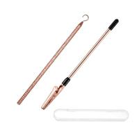 2PCS Bracelet Helper Button Hook Set, Rose Gold Jewellery Fastener, Zipper Puller Dressing Aid for Seniors Elderly Women Limited Dexterity Hand Tremors, Independent Living Gift, with Storage Case